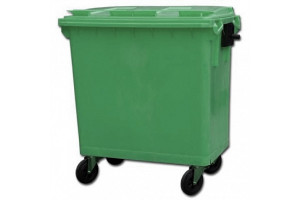 16511204 Пластиковый мусорный контейнер 770 л, с крышкой зеленый 26.С19.70 Пластик система