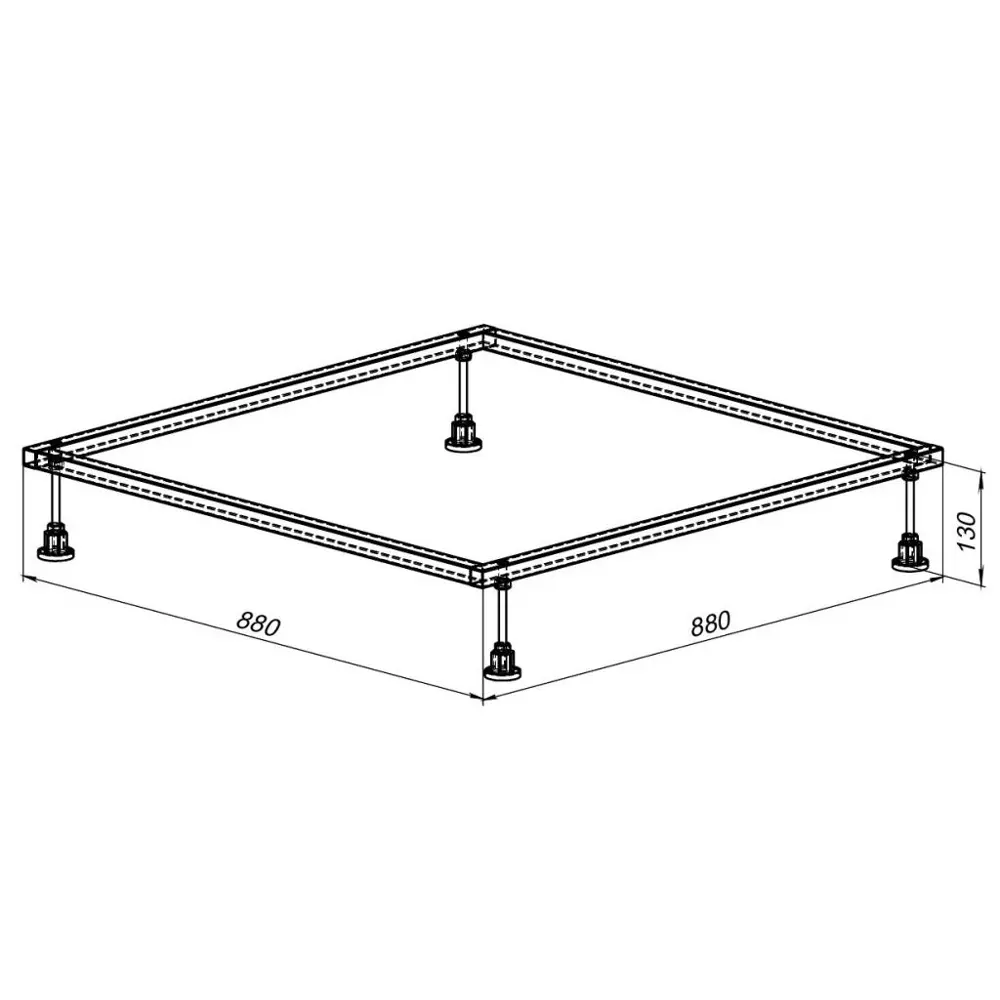 Каркас для поддона Aquanet 88x88