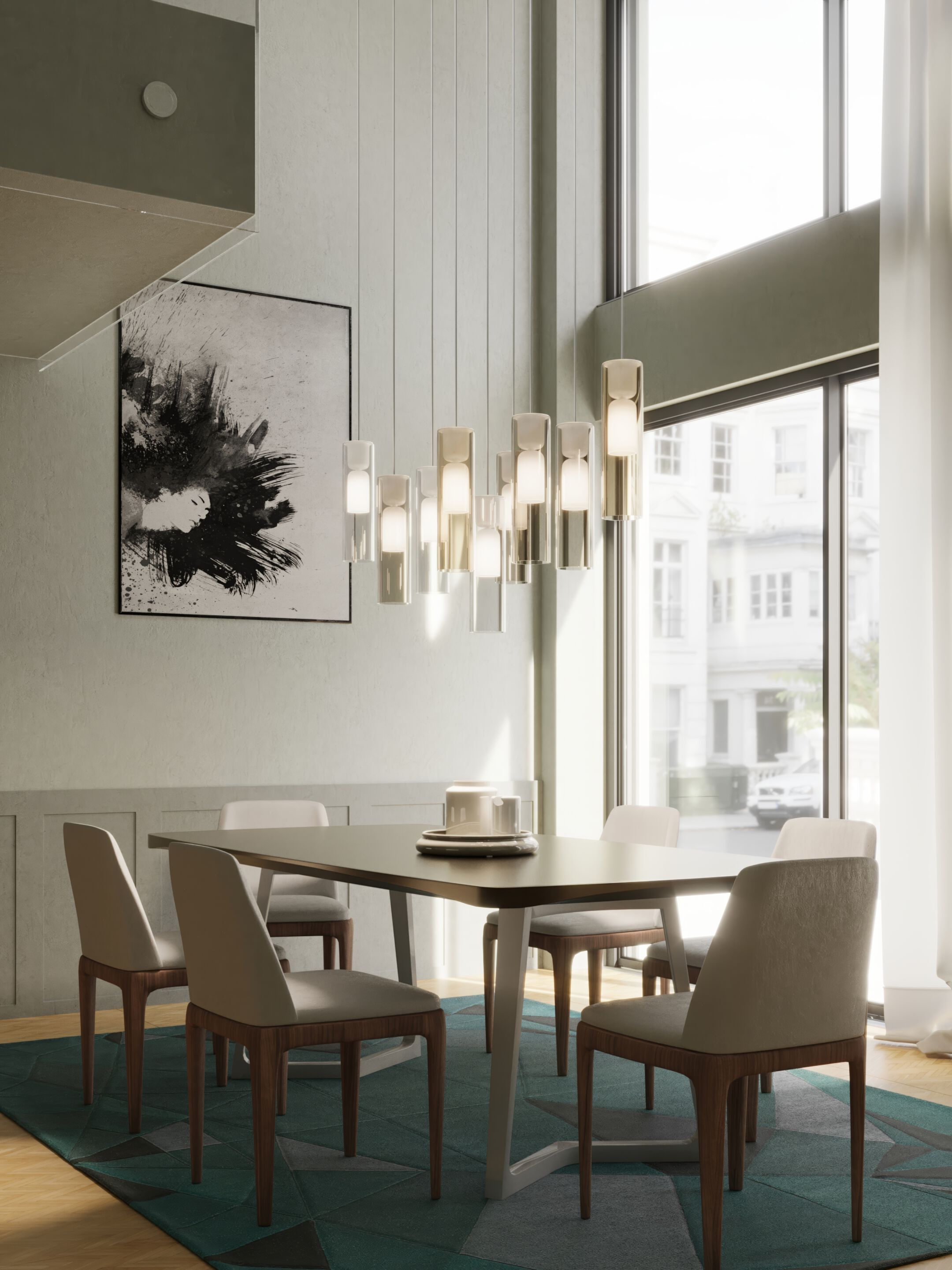 Металлический подвесной светильник из боросиликатного стекла Cangini & Tucci ARCH-00032944 - Вид №3