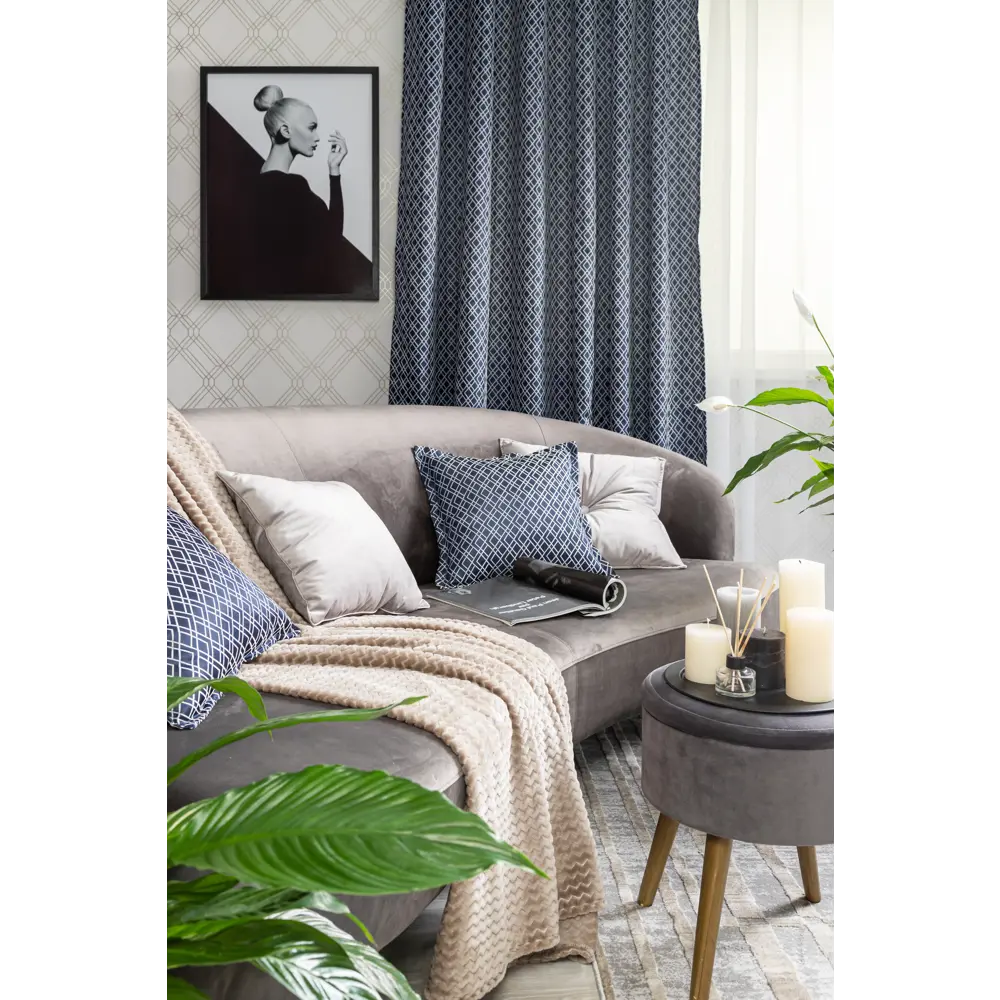 Табурет 360x440 мм цвет тёмно-серый Atmosphera STLM-2097184 - Вид №7