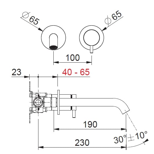 Смеситель для раковины из нержавеющей стали с аэратором BEAMTECH Timeless ARCH-00149132 - Вид №3