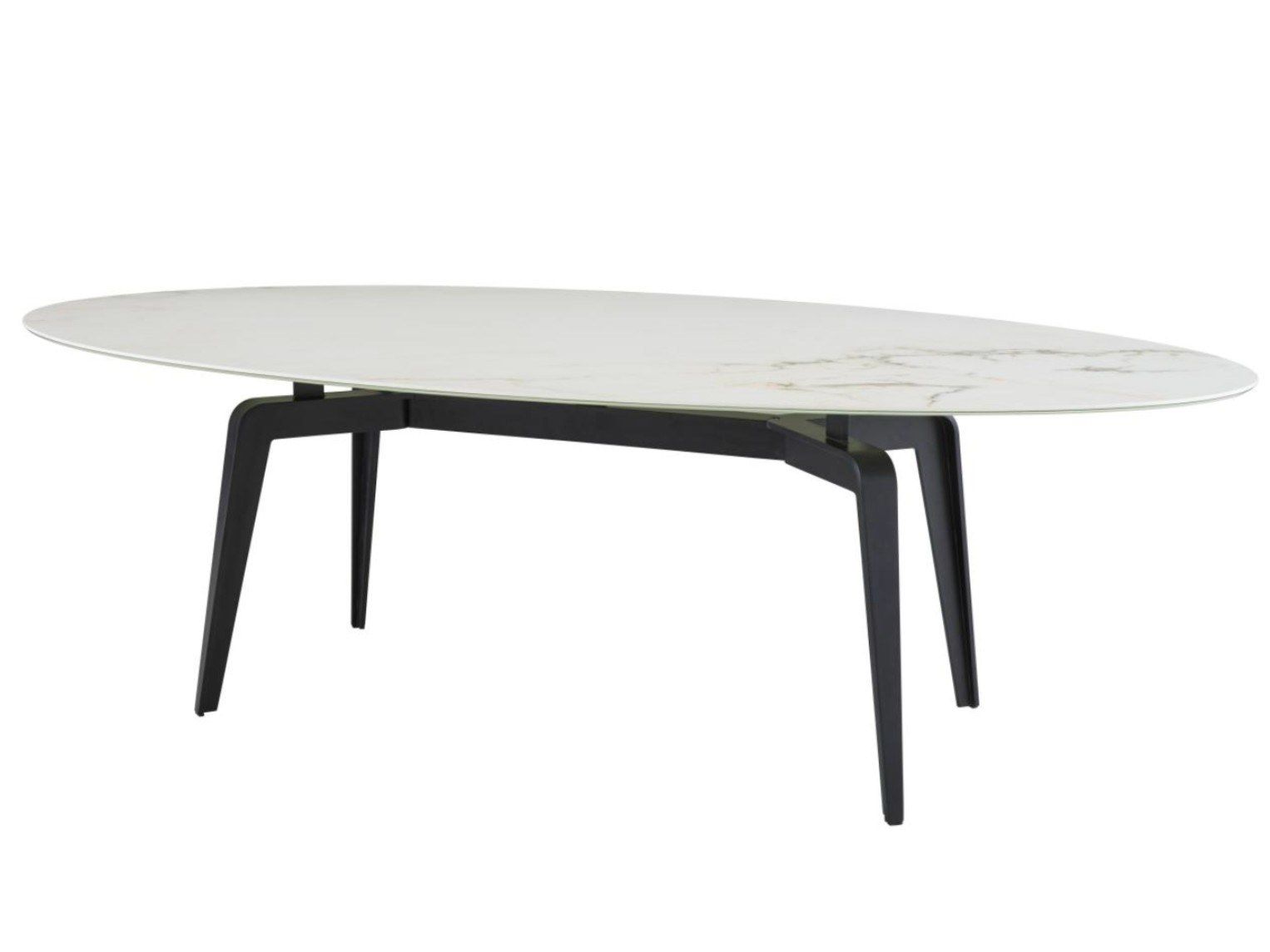 Овальный стол с столешницей из керамогранита с эффектом мрамора Ligne Roset ODESSA ARCH-00137096 - Вид №3