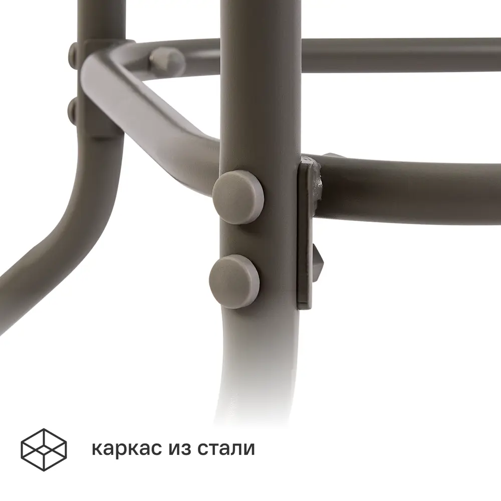 Садовый стол нераздвижной BEGINIA Alma 75x75 см сталь серый STLM-2134315 - Вид №3