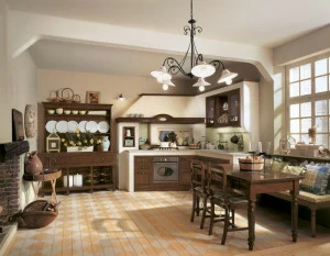 Martini Interiors Линейная кухня на заказ из орехового дерева