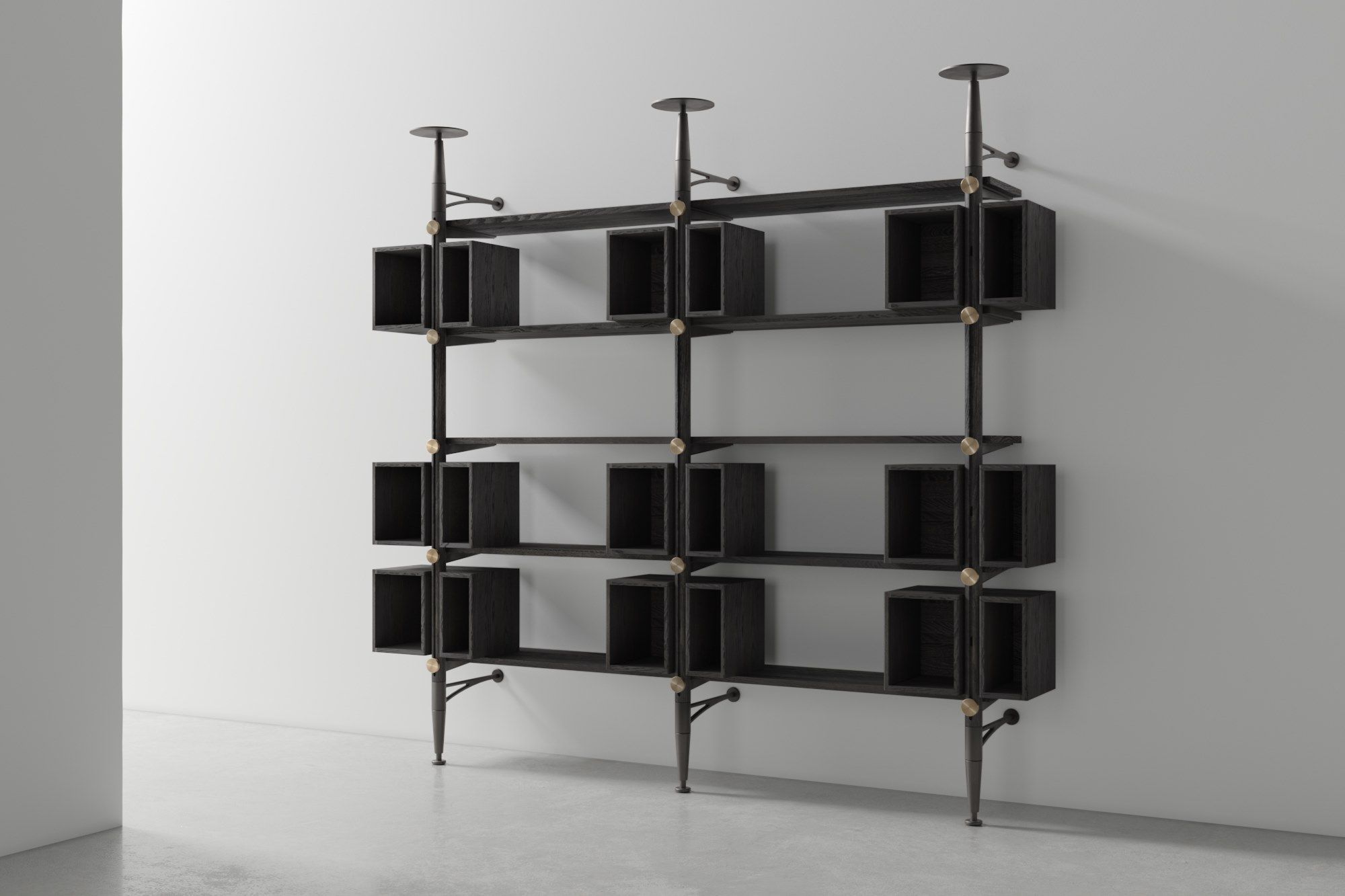 Секционная настенная Книжная полка из дуба с ящиками District Eight Inumbra ARCH-00151514 - Вид №13