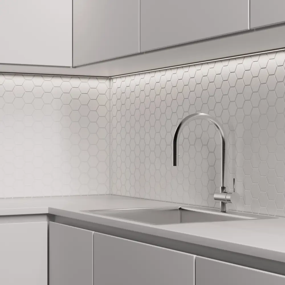 Мозаика керамическая Smart Mosaic Homework Hexagon White Glossy 26.5x27.8 см цвет белый STLM-2095183 - Вид №6