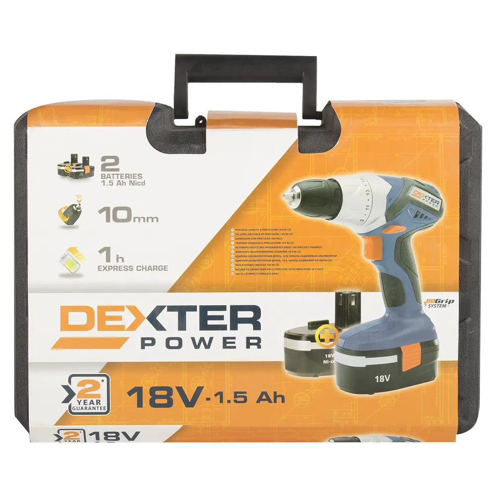 Шуруповерт Dexter, Ni-Cd 18 В, 1,5 Ач DEXTER POWER STLM-2055599 - Вид №4