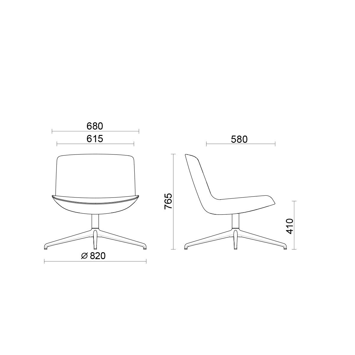 Ткань спиц поворотный стул Sitland Milos ARCH-00013888 - Вид №4