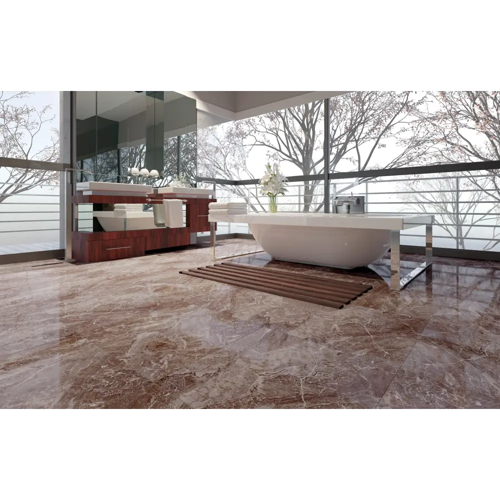 Керамогранит Damascata цвет коричневый 59.5Х59.5 см 1,06 м² Golden Tile STLM-2092904 - Вид №4