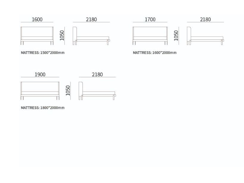 Кровать с мягким изголовьем HC28 maison Эмма ARCH-00089100 - Вид №2