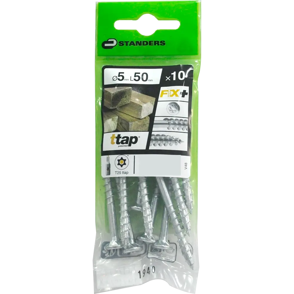 Саморезы по дереву Standers потайные острые оцинкованные 5x50 10 шт STLM-2054759 - Вид №2