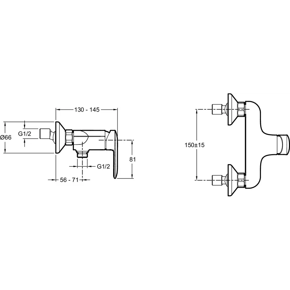 Смеситель для душа Jacob Delafon Kumin, однорычажный, цвет хром STLM-2133797 - Вид №6