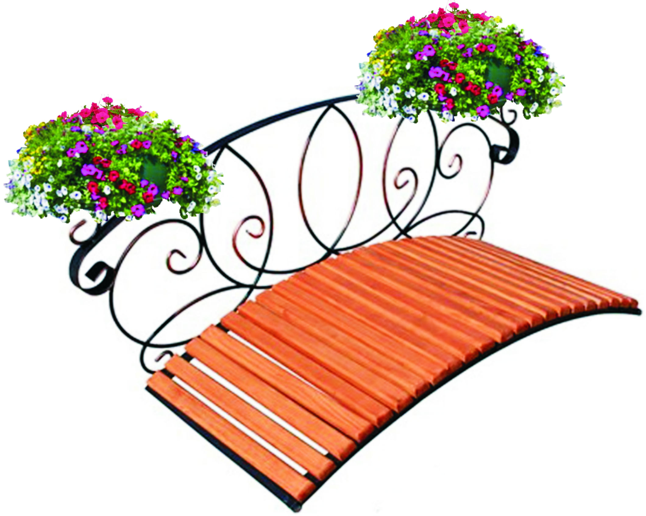 LN201-VO.M ЛИОН, мостик декоративный с 2 кашпо вертикального озеленения LAB.Space  - Вид №2