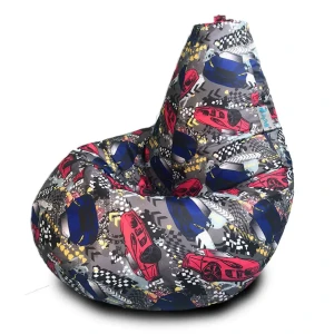 90668096 Мягкое кресло-мешок Mypuff bbb_606 XXXXL Комфорт, большой оксфорд, супер кар STLM-1468683