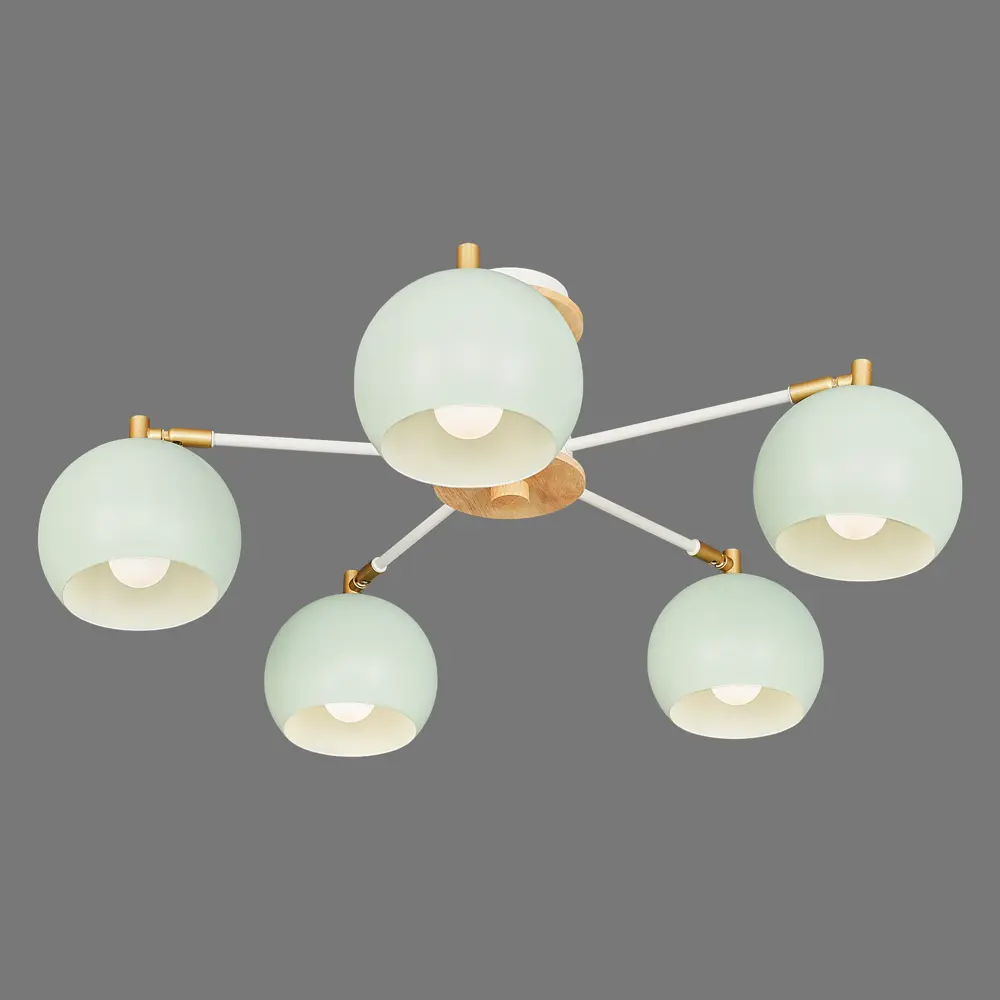 Люстра L1162-5 Morila Green 5xЕ27x40 Вт цвет зеленый LAMPLANDIA STLM-2170199 - Вид №3