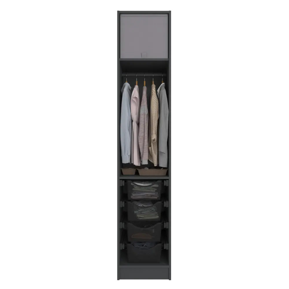 Короб с крышкой Spaceo Granit 3, 360x330x420 мм, 49 л, нетканый, цвет серый STLM-2196359 - Вид №2