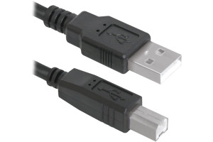 16125409 USB кабель USB04-10 USB2.0 AM-BM, 3.0м 83764 Defender