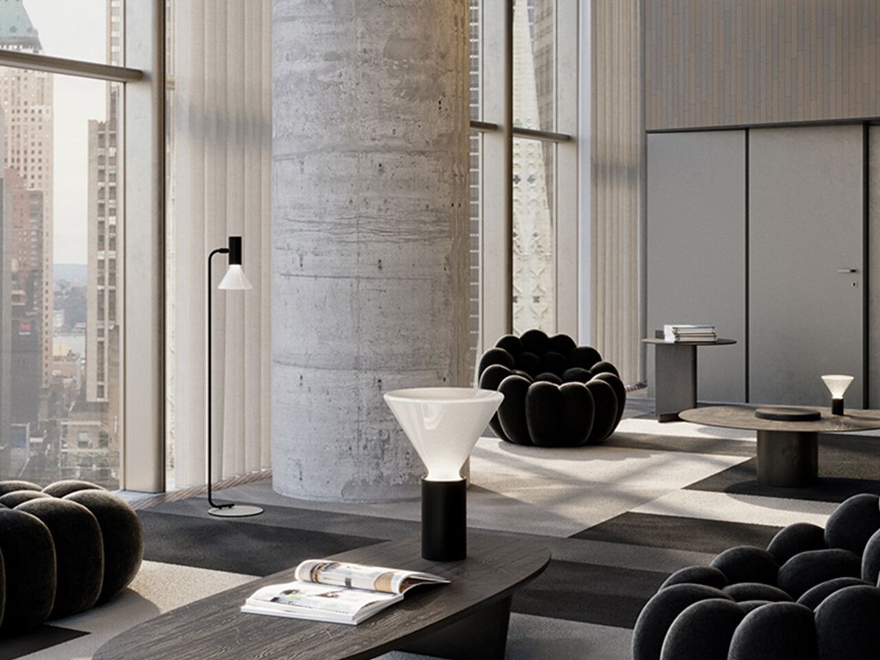 Светодиодная настольная лампа из дутого стекла Andcosta Pin ARCH-00150235 - Вид №2