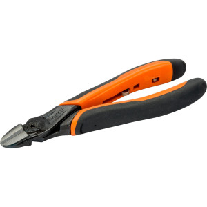 Кусачки-бокорезы оранжево-черные пластиковые ручки 160 мм BAHCO