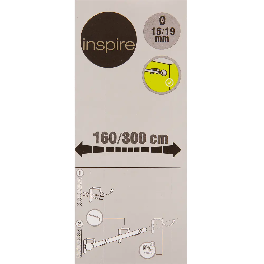 Карниз однорядный раздвижной Трапеция 160-300 см цвет медь INSPIRE STLM-2144718 - Вид №3