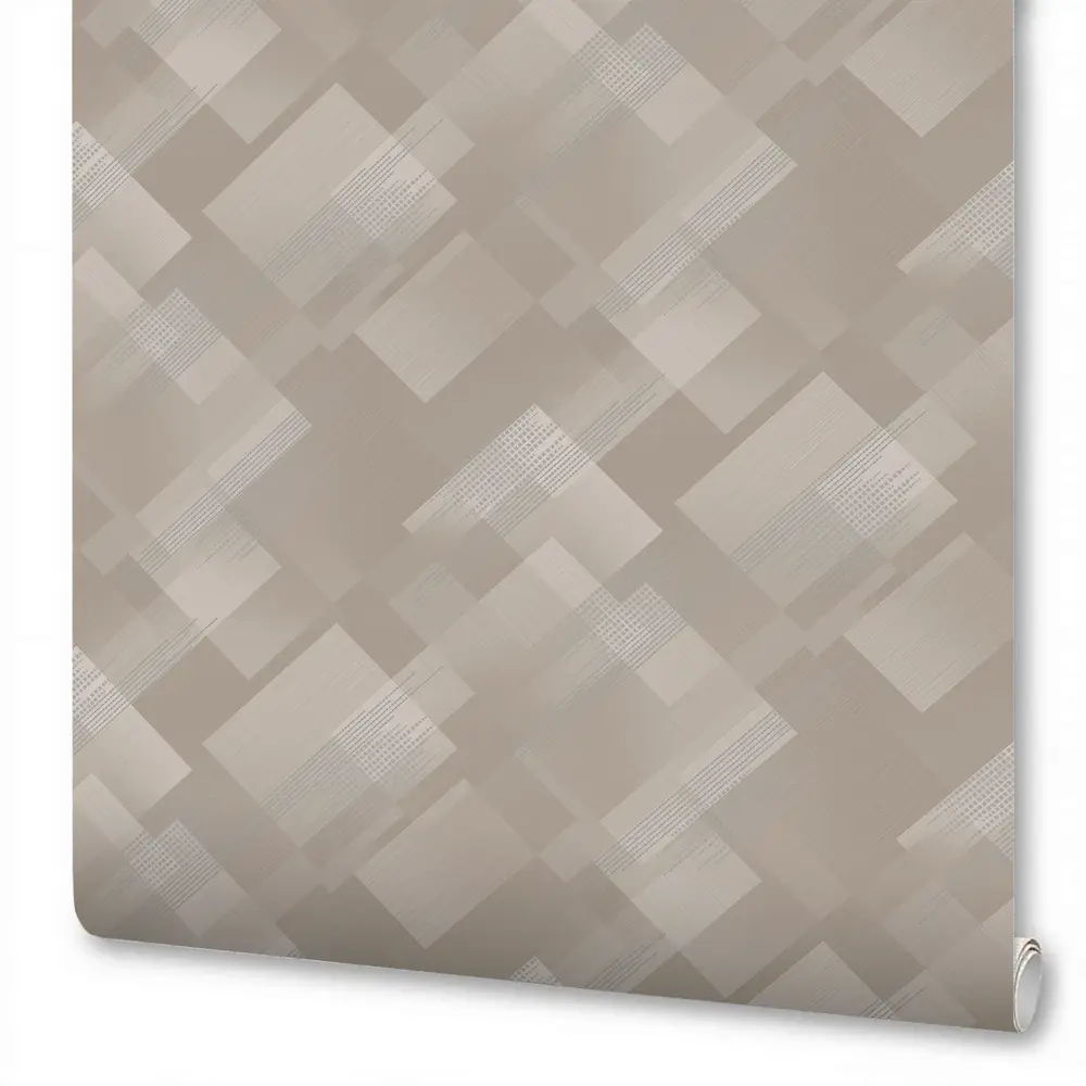 Обои флизелиновые New Age Dinamica коричневые с геометрическим рисунком 89425022 STLM-1579247