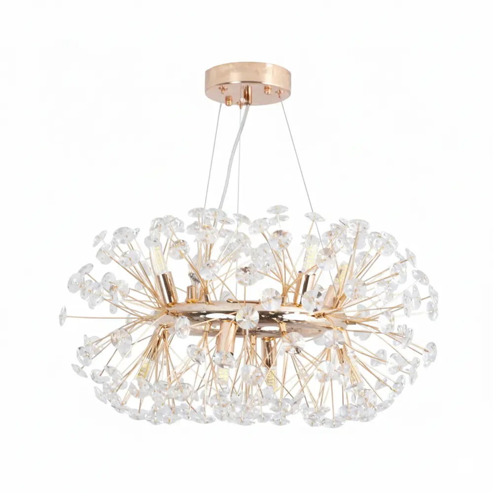 Люстра подвесная Nessa 8 ламп 18 м² цвет золото/прозрачный ESTARES STLM-2180323 - Вид №2