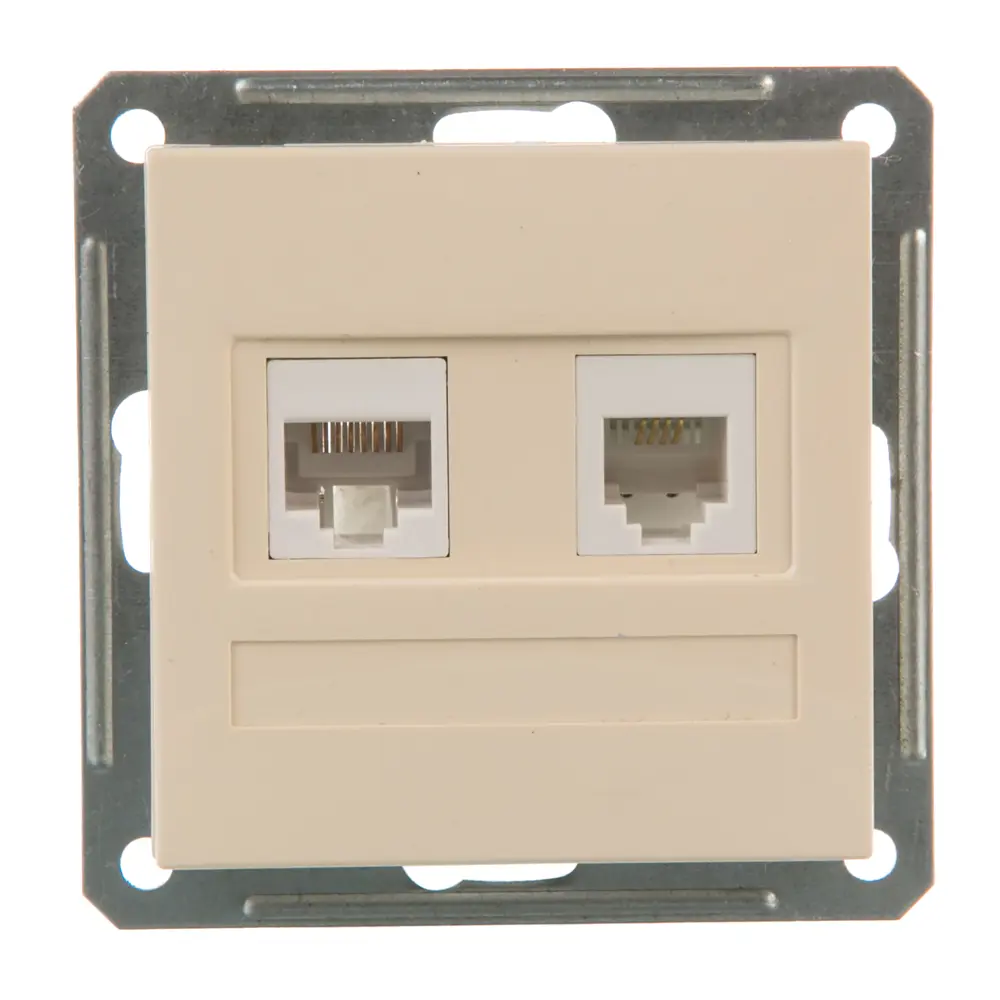 Розетка компьютерная Schneider Electric W59, компьютер/телефон, цвет бежевый STLM-2005286