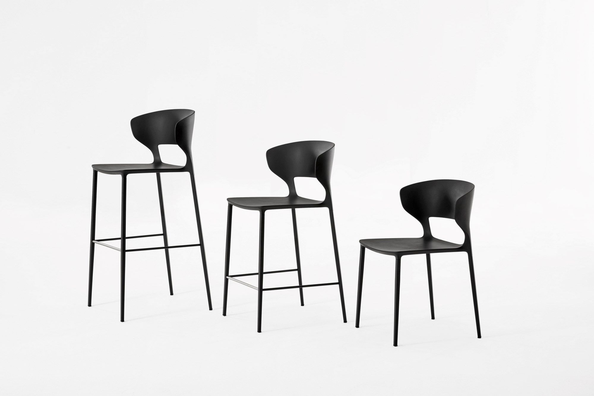 Полиуретановый высокий стул с подставкой для ног Desalto Koki ARCH-00146703 - Вид №6