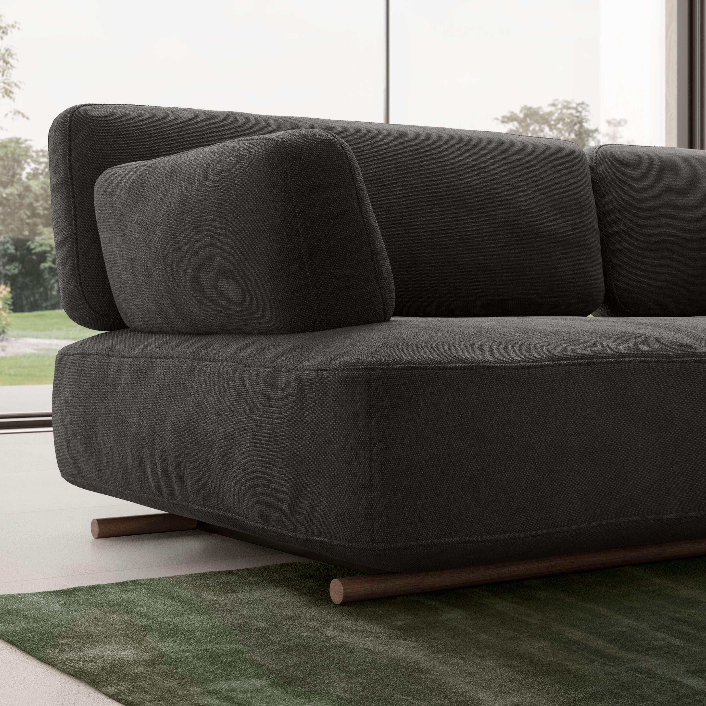 Кожаный угловой модульный диван Natuzzi Italia Cava ARCH-00071459