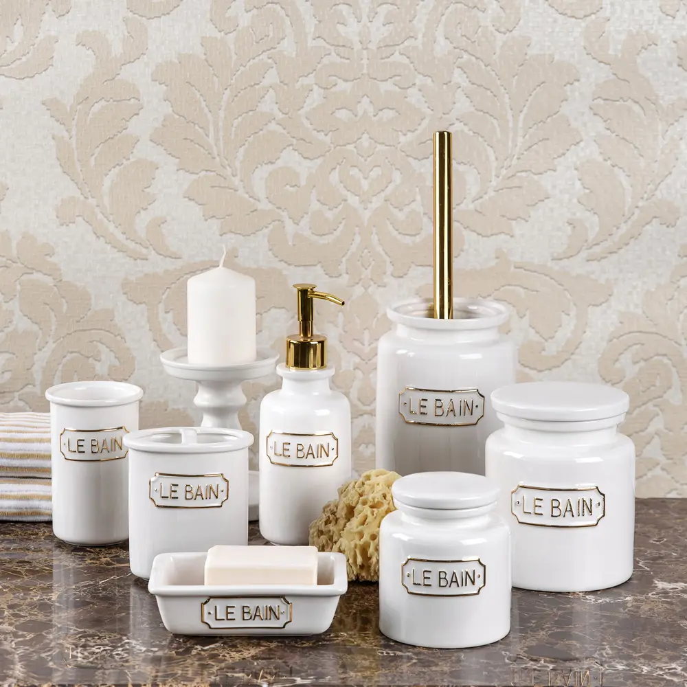 Дозатор для жидкого мыла Wess Le Bain Blanc цвет золотой 82260745 STLM-2209868 - Вид №9