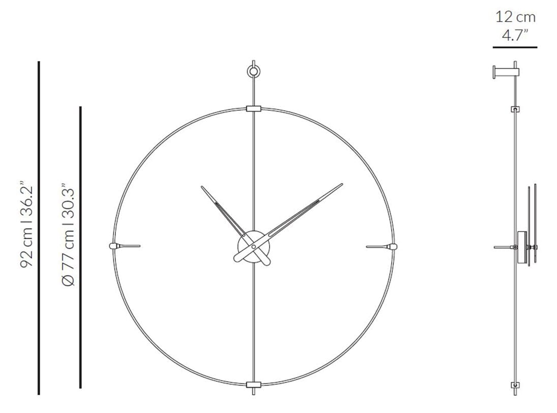 Деревянные настенные часы NOMON кольца ARCH-00088694 - Вид №7