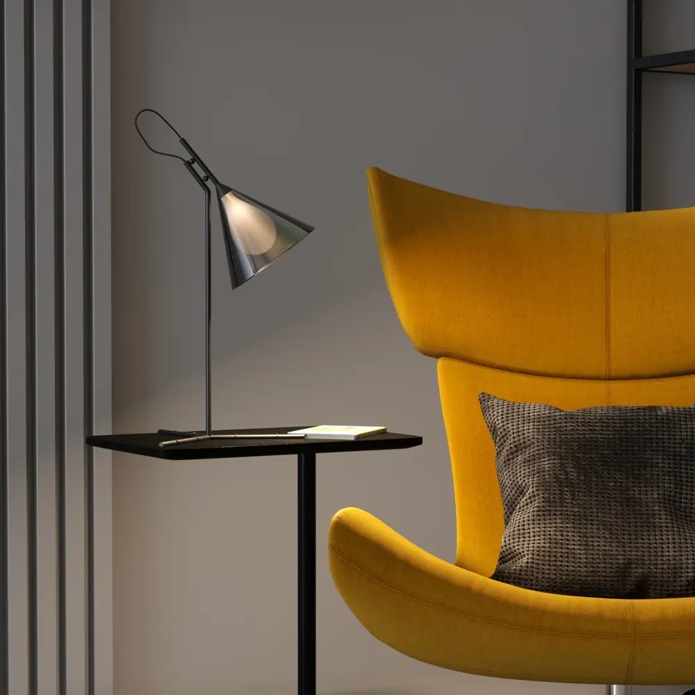 Настольная лампа Eurosvet Enigma с конусным стеклянным плафоном 89435506 STLM-1570650