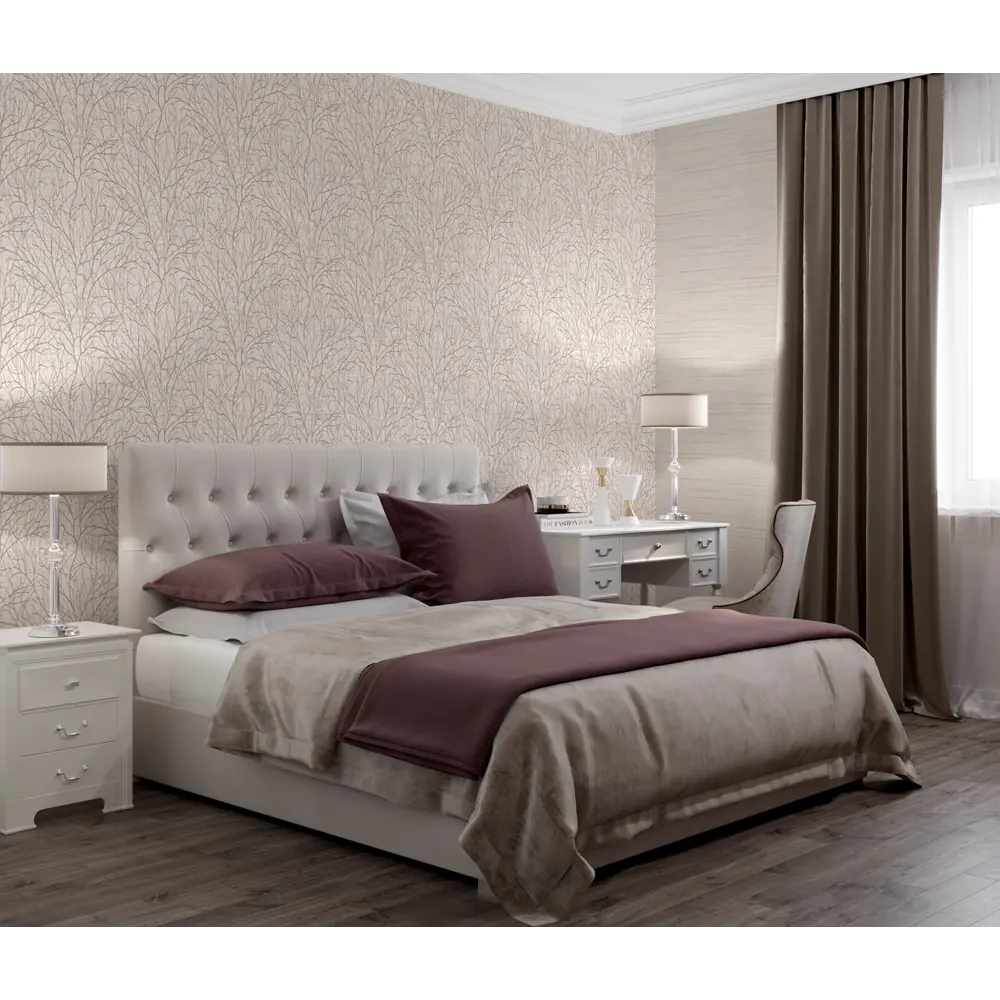 Обои флизелиновые Палитра «Ветка» серые 1.06 м PL71375-14 Twig STLM-2137987 - Вид №3