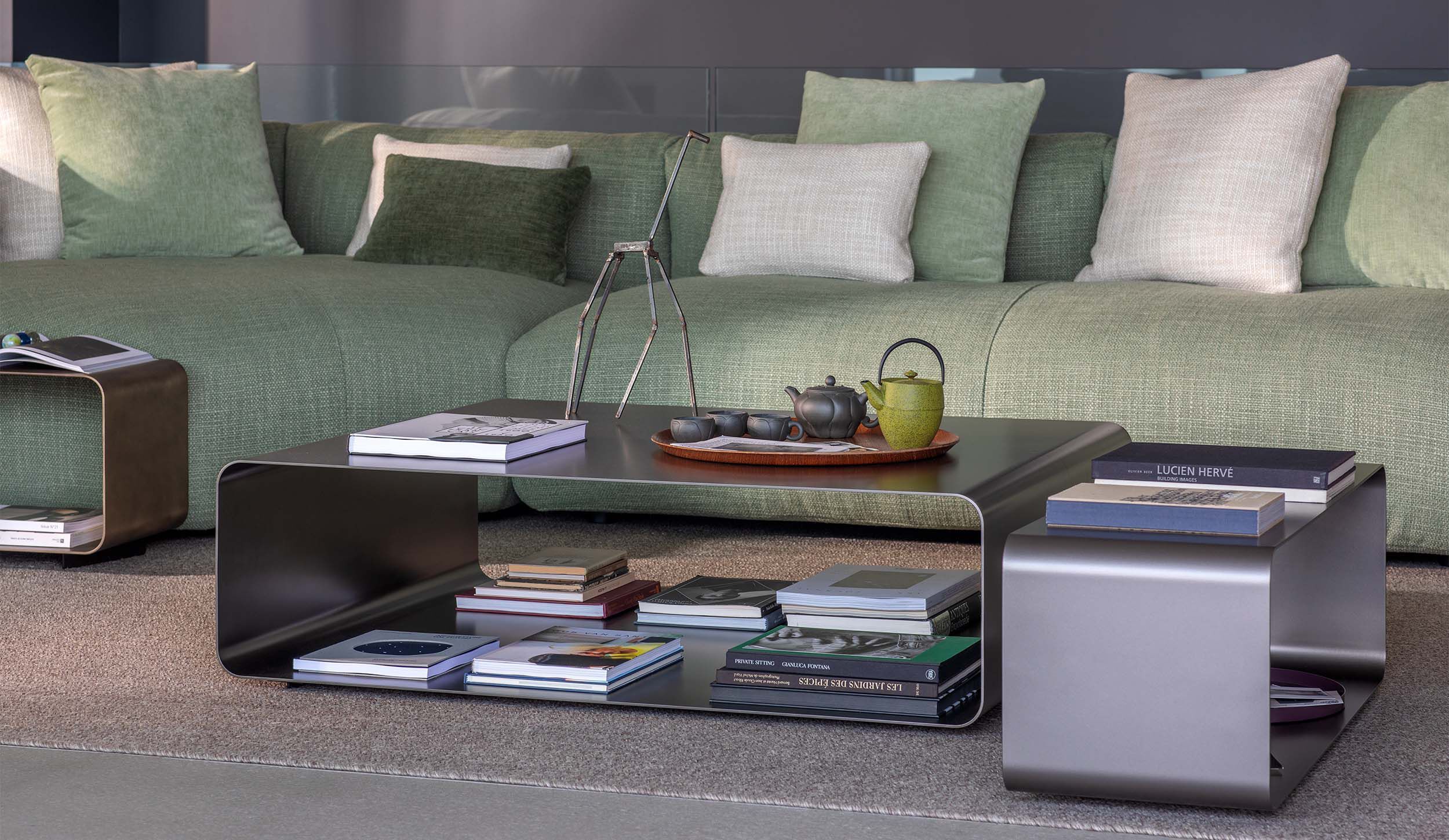 Прямоугольный металлический журнальный столик Flou лист ARCH-00140414 - Вид №7