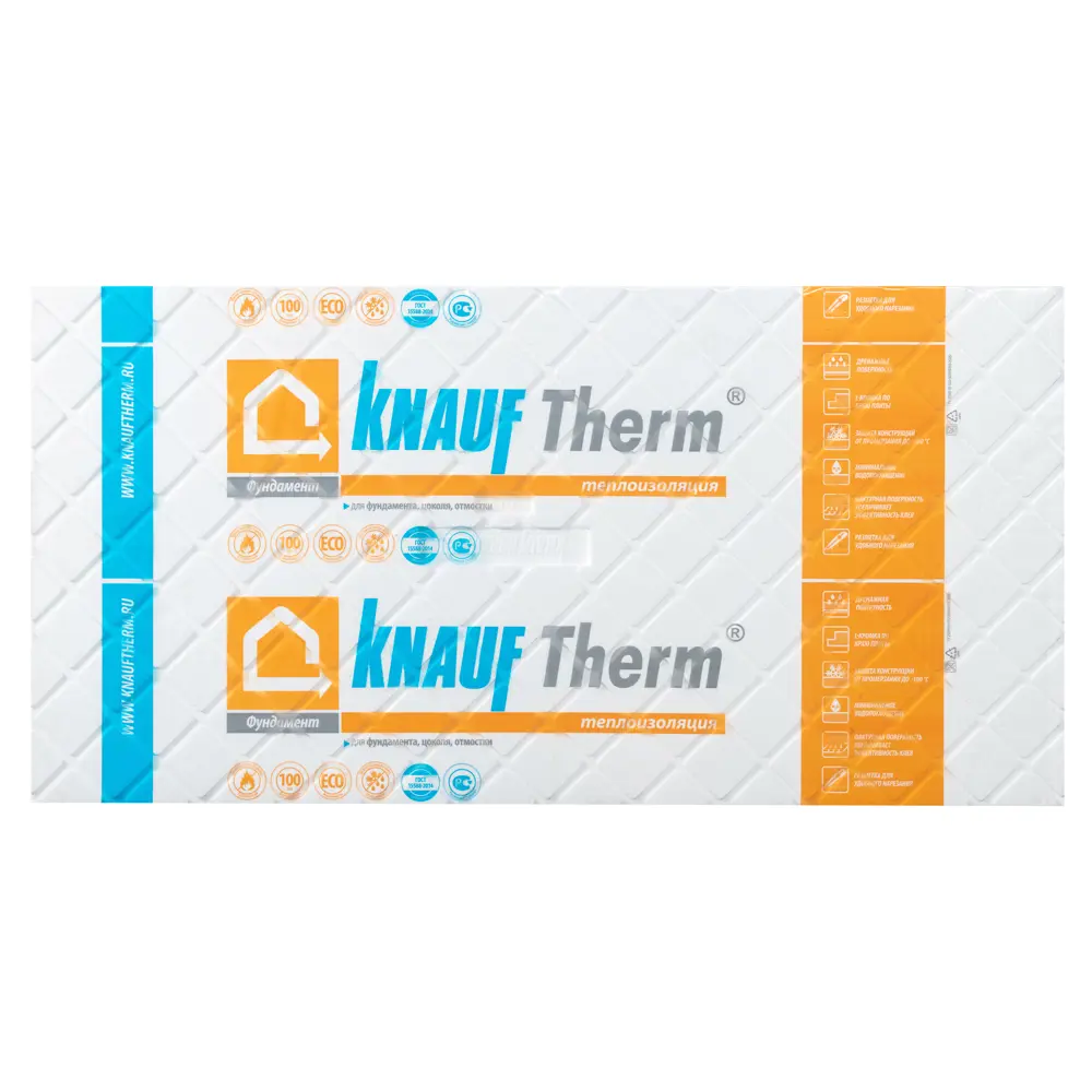 Пенополистирол Knauf Therm Фундамент 50x615x1215 мм STLM-2173535 - Вид №3
