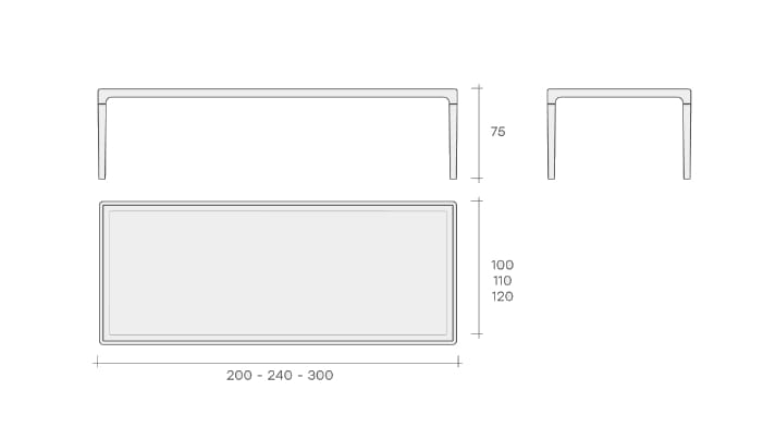 Прямоугольный стол из дерева и стекла FIAM ITALIA VERTIGE ARCH-00149288 - Вид №4