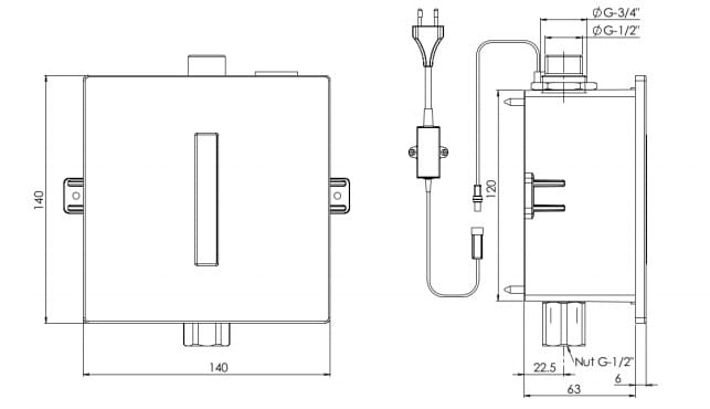 Панель управления для унитаза с датчиком no touch Thermomat RUEL08NE ARCH-00144540 - Вид №2