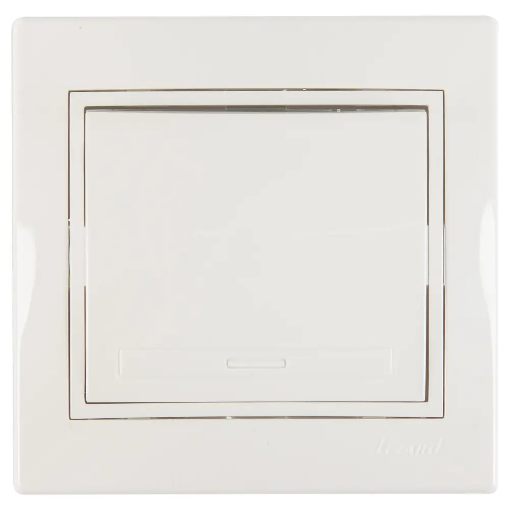 Выключатель Lezard Mira, с вставкой, белый STLM-2024694