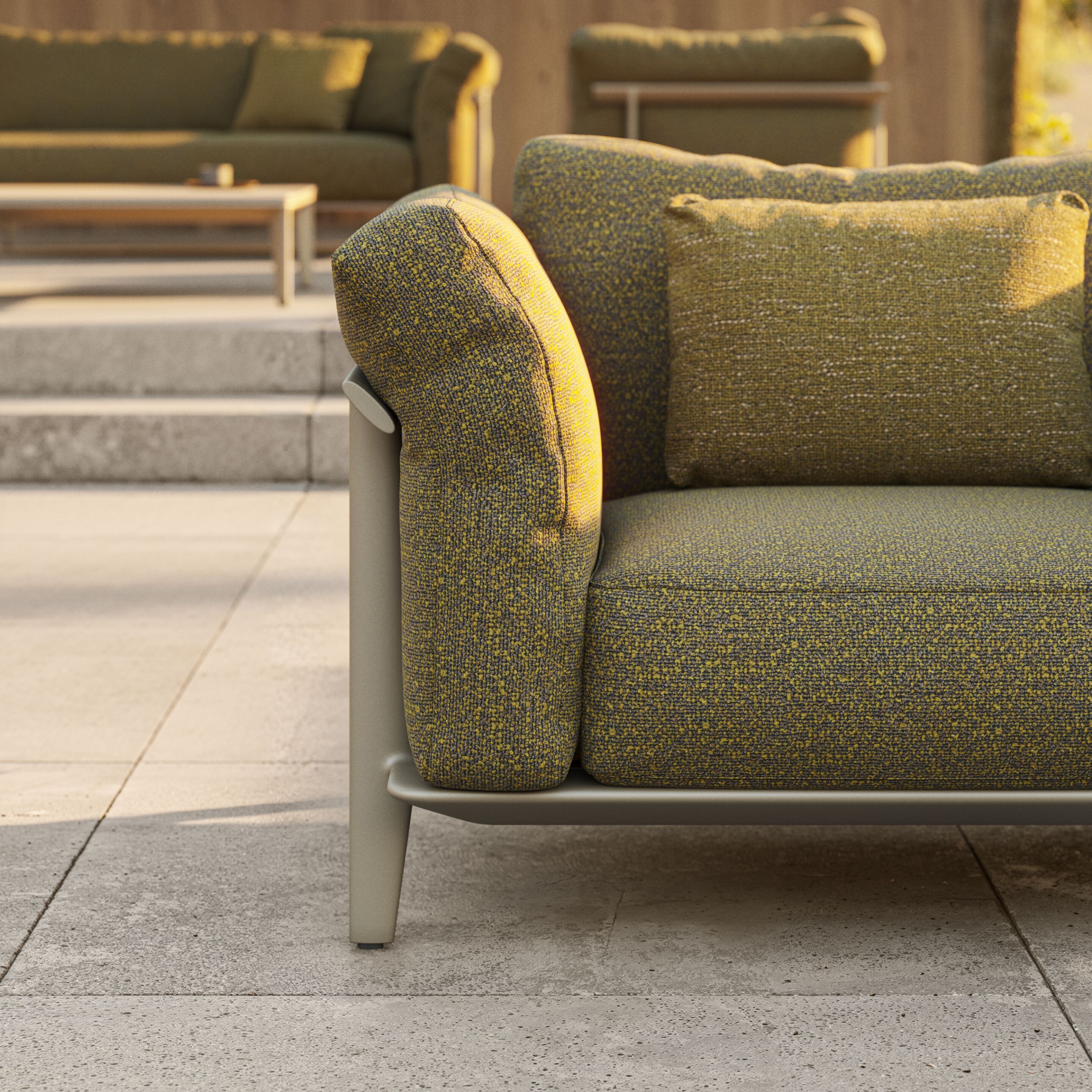 Тканевое садовое кресло с подлокотниками Vondom Пасадена ARCH-00047731 - Вид №3