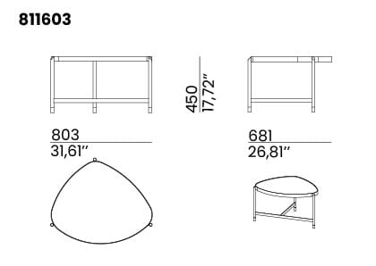Низкий металлический журнальный столик animovel Ньюпорт ARCH-00136609 - Вид №2