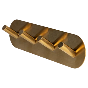 Крючок самоклеящийся Vidage Алис металлический четверной цвет золото