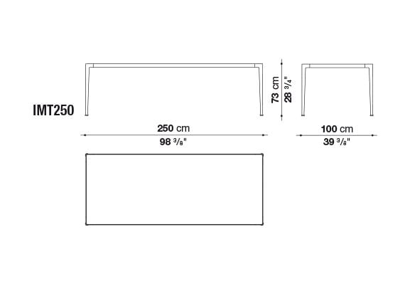 Прямоугольный стеклянный стол B&B Italia внутренний мирт ARCH-00000754 - Вид №4