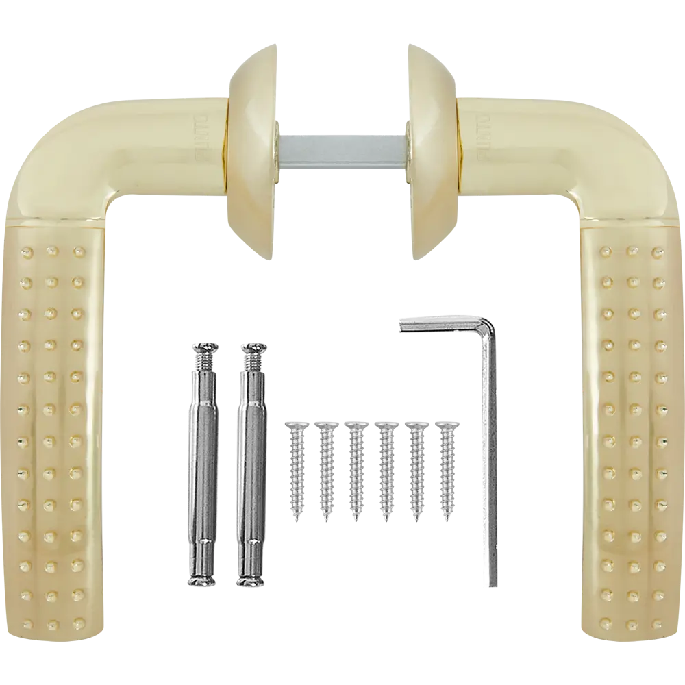 Дверные ручки Punto Logica без запирания цвет матовое золото STLM-2120808 - Вид №1