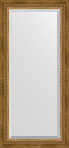 BY 3484 Зеркало с фацетом в багетной раме - состаренная бронза с плетением 70 mm EVOFORM Exclusive