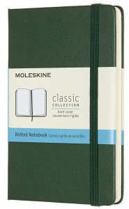 516257 Блокнот "Classic" Pocket, 96 листов, пунктир, 9 х 14 см, зеленый Moleskine