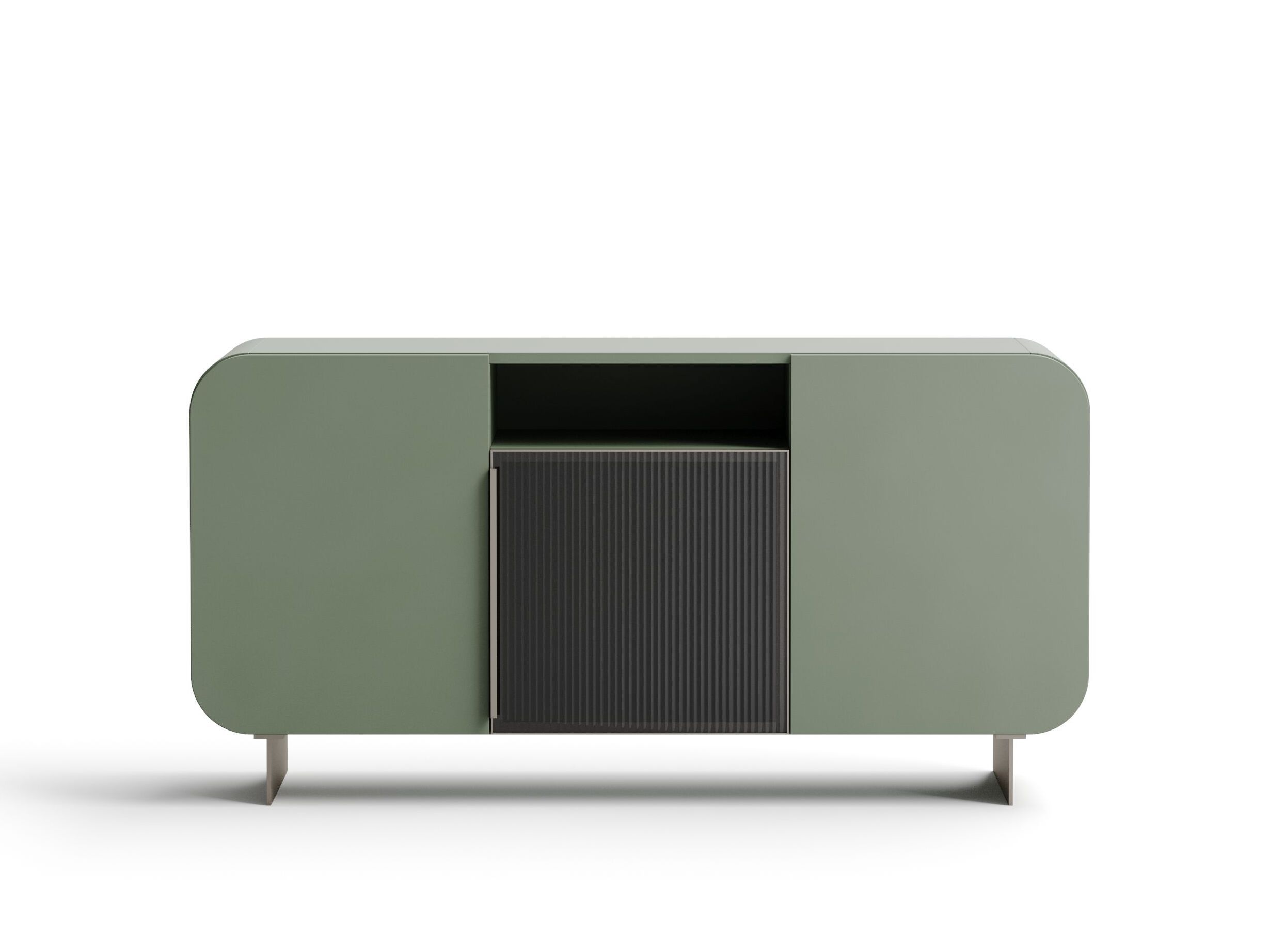 Шкаф из дерева и стекла с распашными дверями Giessegi Fifty Glass ARCH-00059413 - Вид №1