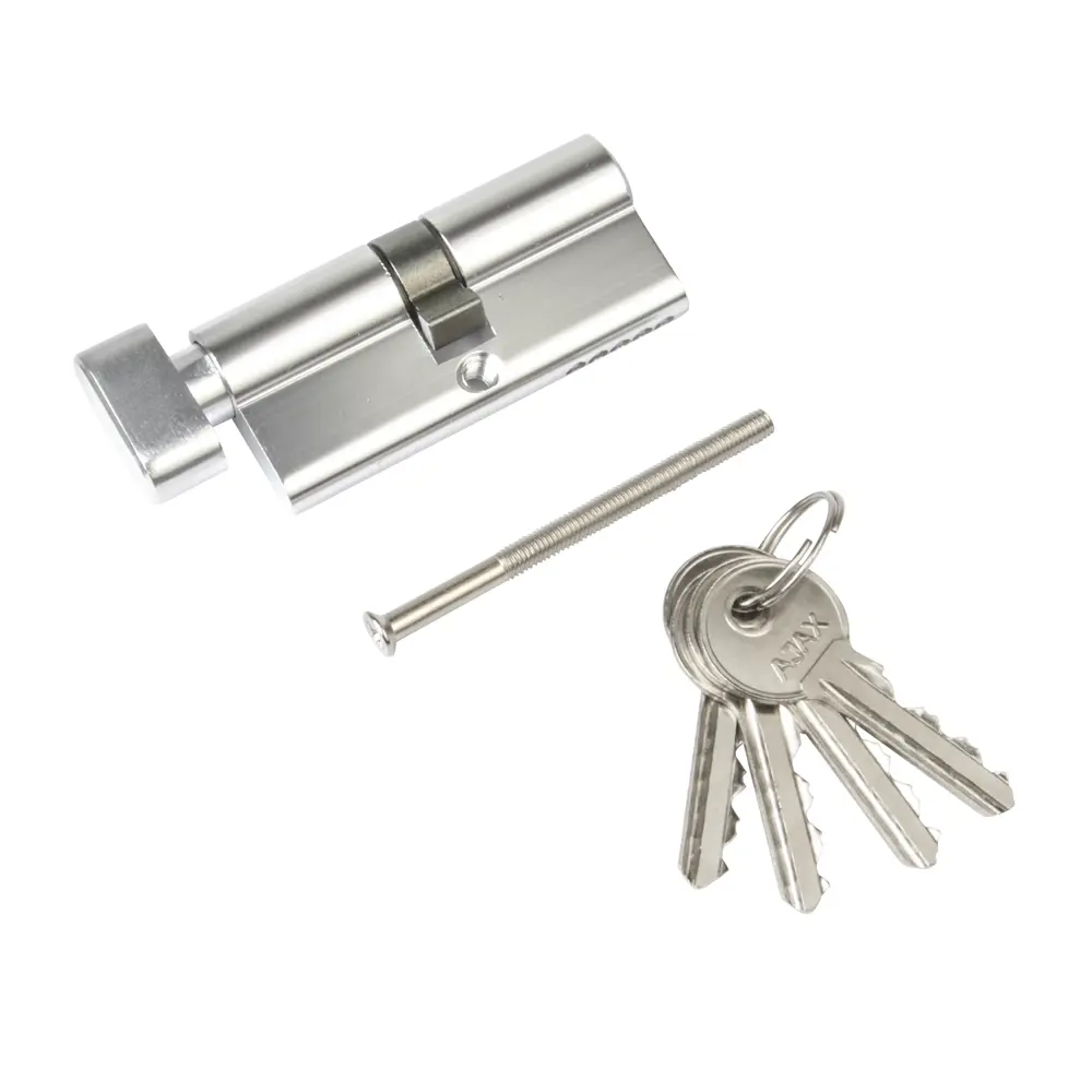 AJAX Цилиндр AX102/70 ключ-вертушка с хромированным покрытием 83738361 STLM-0044091 - Вид №2