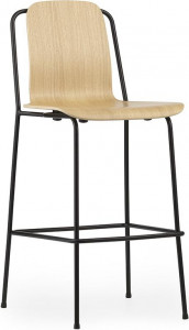 601950 Барный стул 75 см Черная сталь / дуб Normann Copenhagen Studio