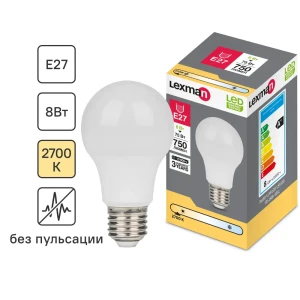 LEXMAN LED лампа E27 матовая груша для уютного освещения 82991565
