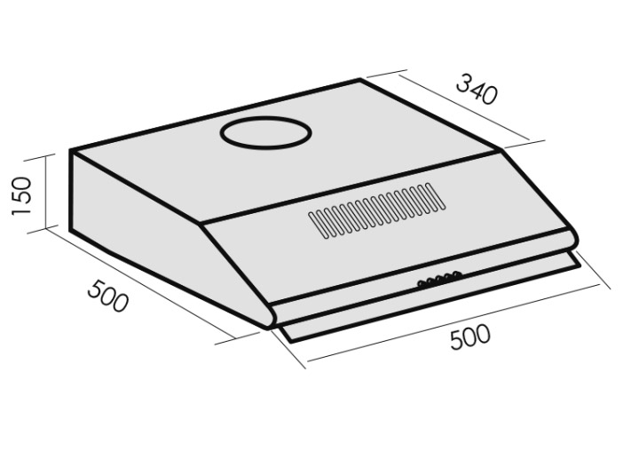 9970735 Вытяжка подвесная MBS VELEZIA 150 бежевый/прозрачный STDN-0101882 - Вид №8